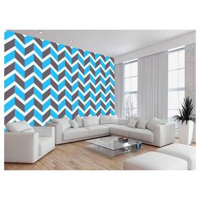 Papel De Parede 3D Sala Chevron Zig Zag Listras 3,5M Zig25