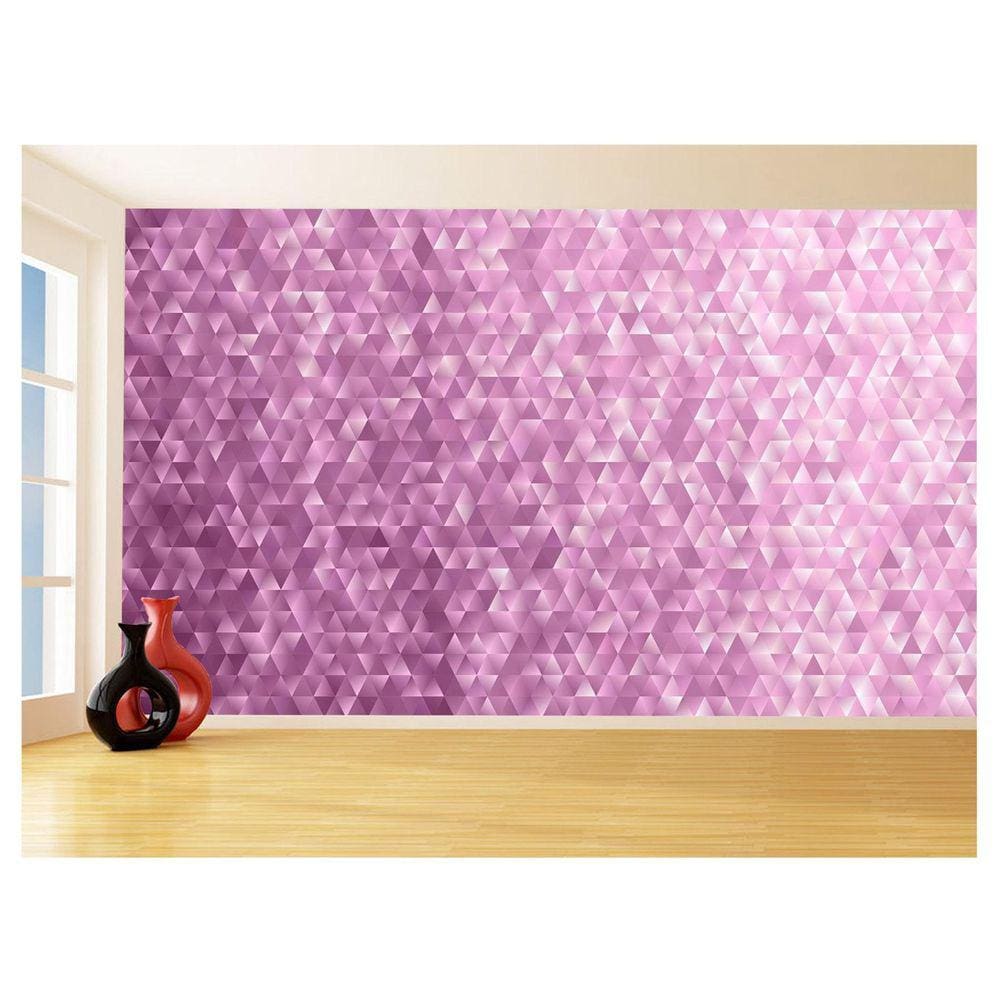 Papel De Parede Geométrico Triângulo Abstrato 3,5M Gmt107