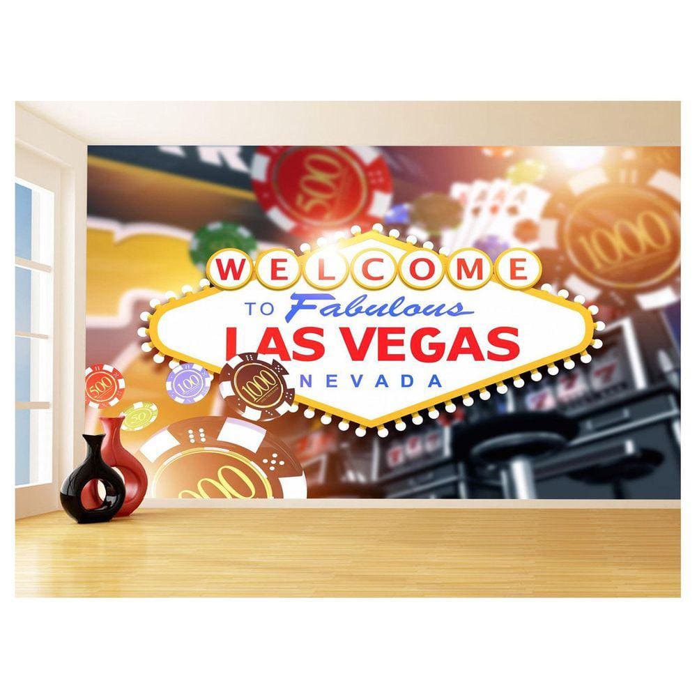 Papel De Parede Salão De Jogos Cassino Fichas 3,5M Jcs132