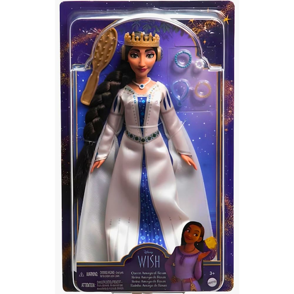 Boneca Disney Wish Rainha Amaya De Rosas 30 Cm HRC11 Mattel