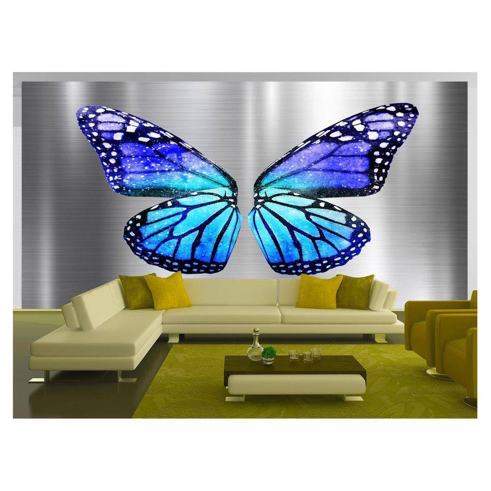 Papel De Parede 3D Arte Asas Selfie Insta Cores 3,5M Tra214