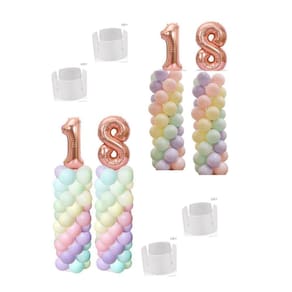 Kit 4 Suporte Clip Anel Coluna Balao Base Bexiga1,2m Armação