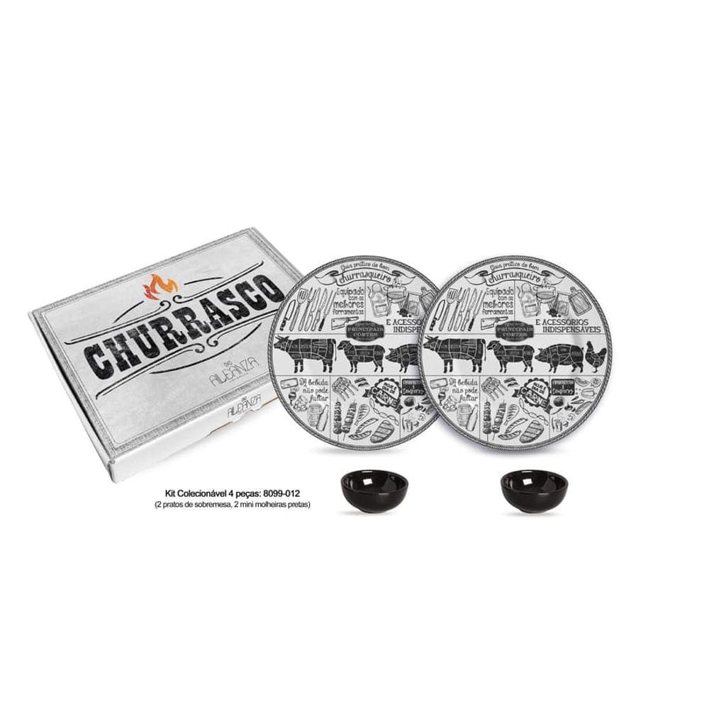 Kit Sobremesa Churrasco 3 Alleanza 4 pçs