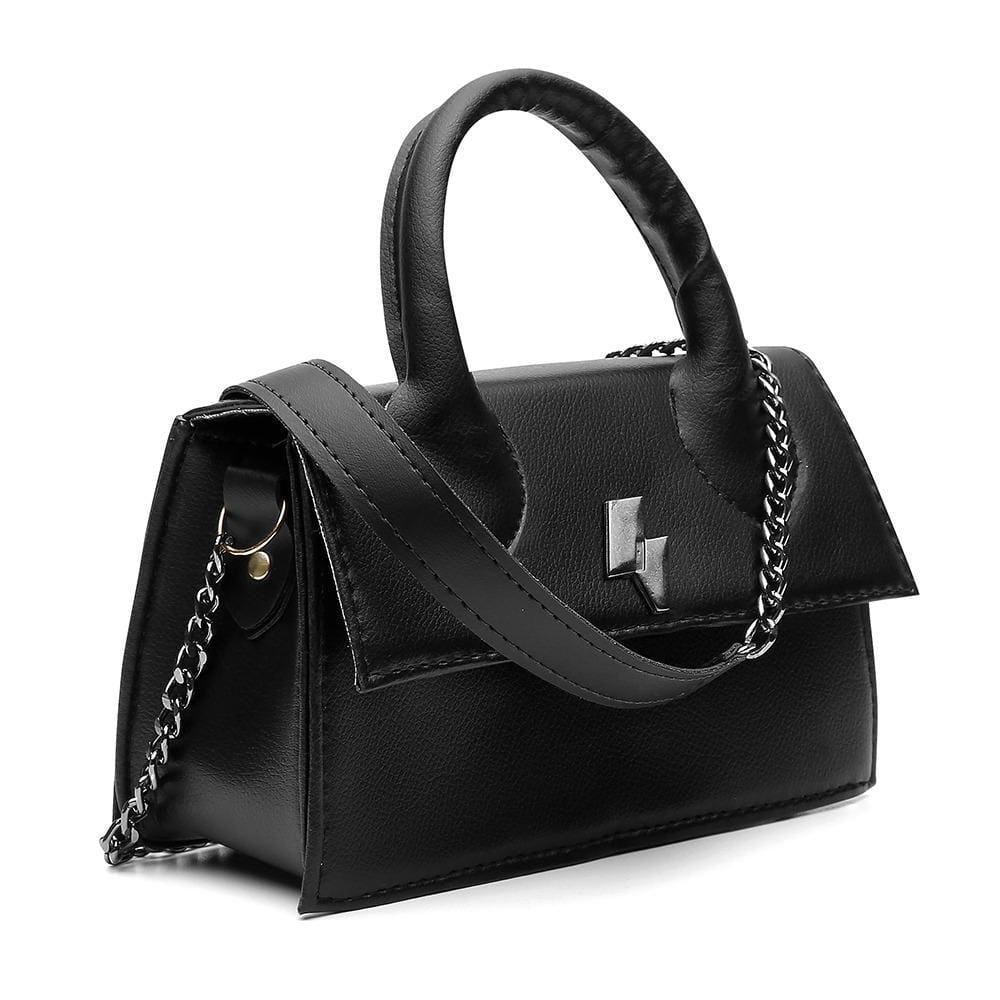 Bolsa Mini Feminina Alça Transversal Corrente Selena Black