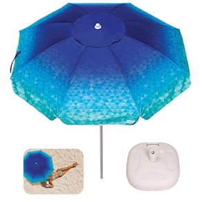 Kit Guarda Sol 2m Alumínio Sombreiro Aruba Com Base Plástica Branca - Tobee