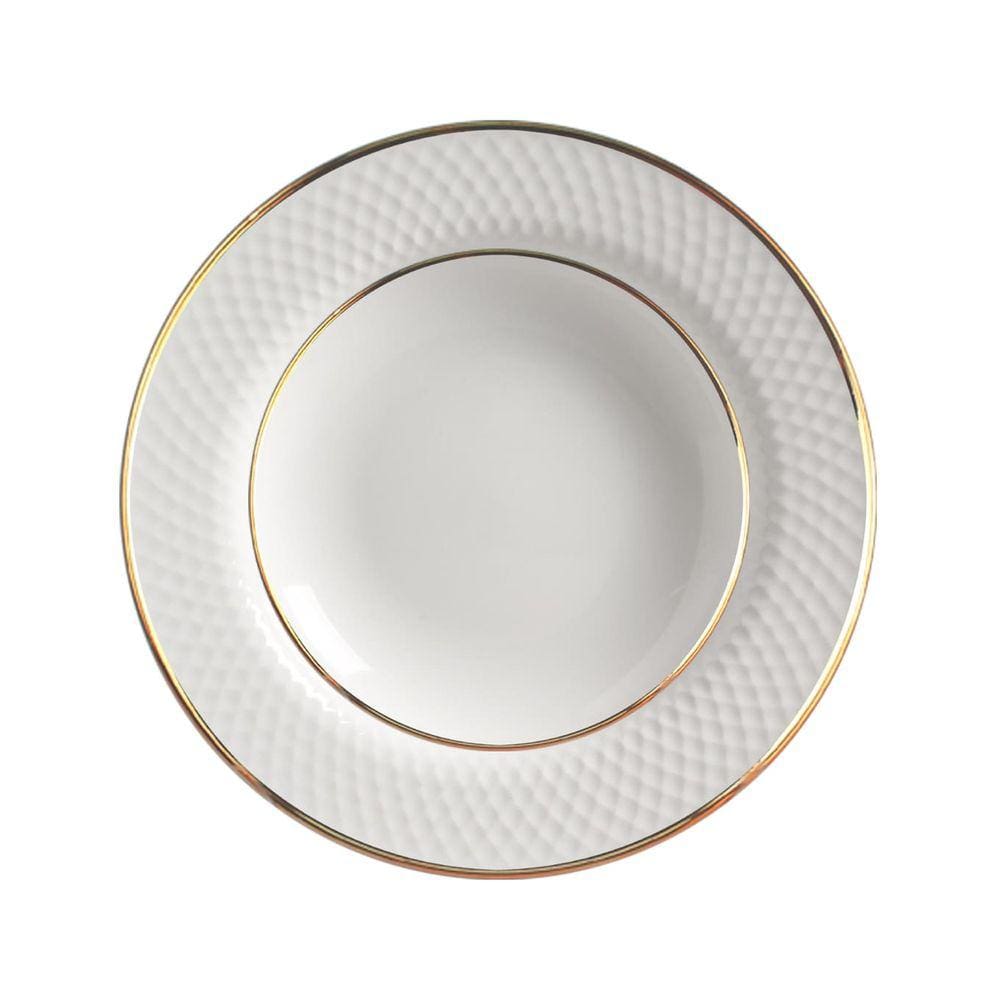 Prato Fundo Massa Risoto Sopa Relevo Gold Alleanza 6 un