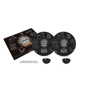 Kit Colecionável Alleanza 4 pçs c/ Mini Molheira - Burger Black Collection