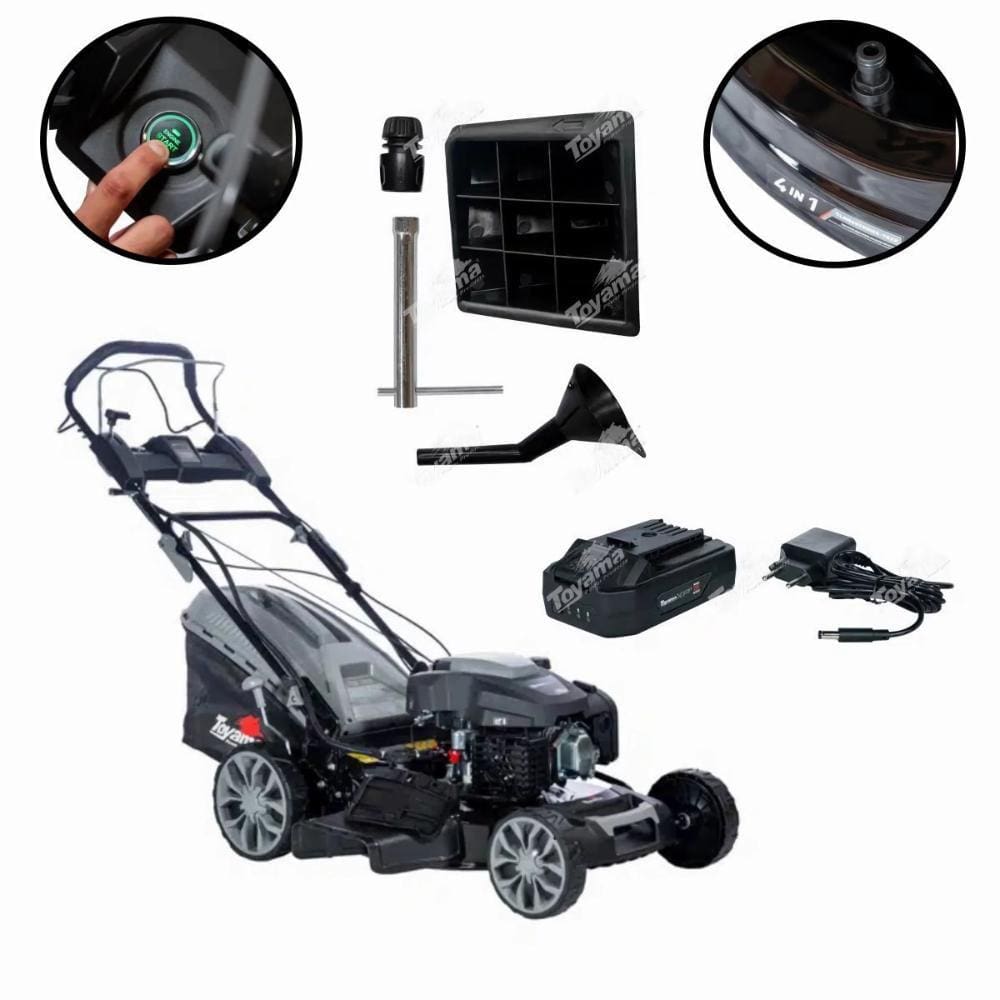 Cortador Grama Gasolina Toyama 7,5HP Tração E Recolhedor