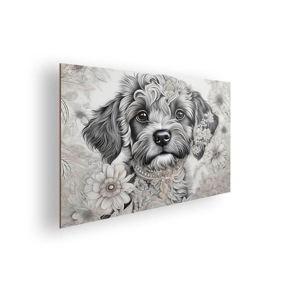 Quadro/Placa Decorativa MDF 20x28  Gray Dog