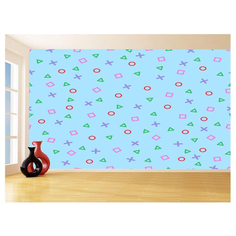 Papel De Parede 3D Infantil Controles Botões Ps 3,5M Azs321