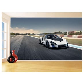 Papel De Parede 3D Carro Mc Laren Pista Super 3,5M Car295