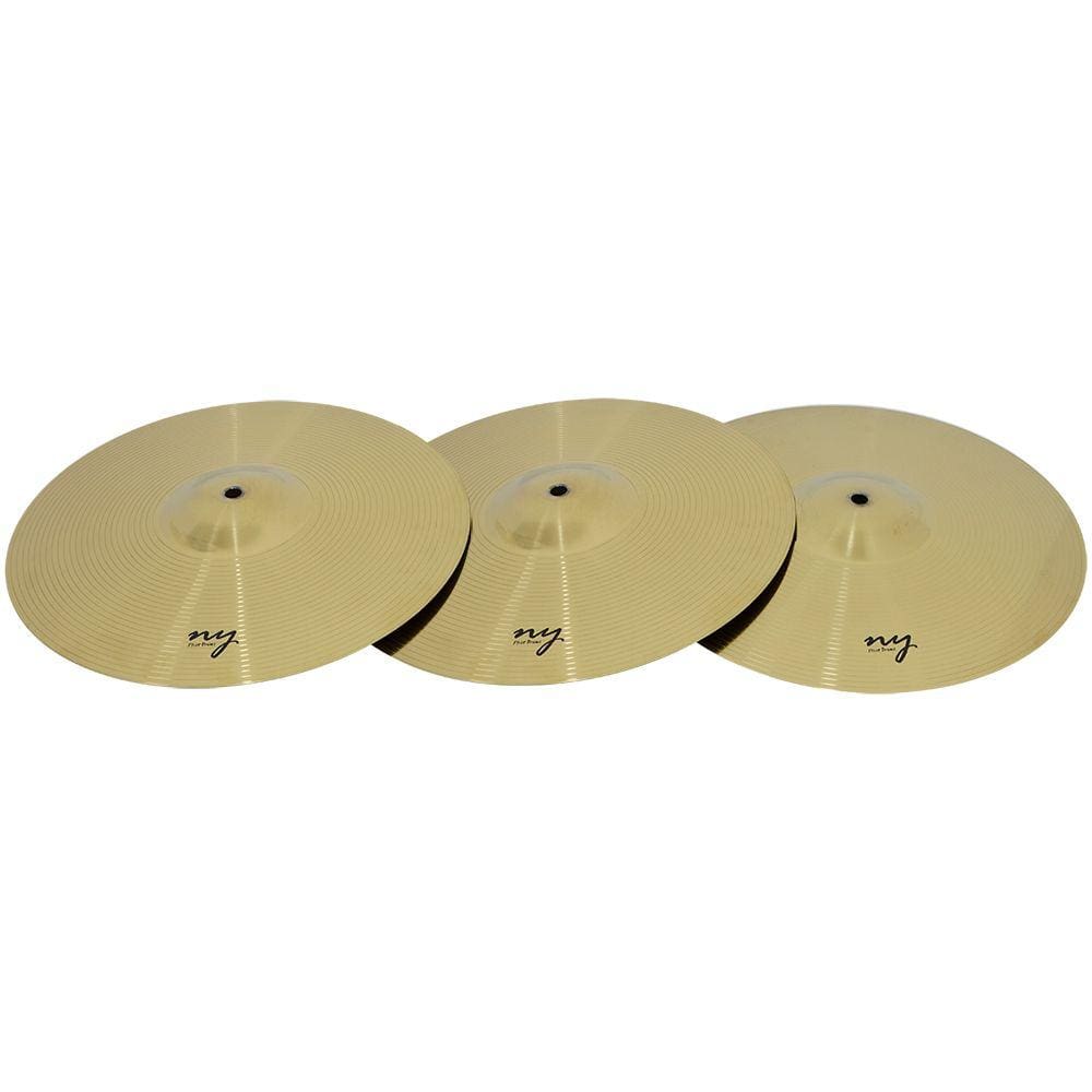 Kit 3 Pratos de Condução para Bateria 20” Liga de Aço New York