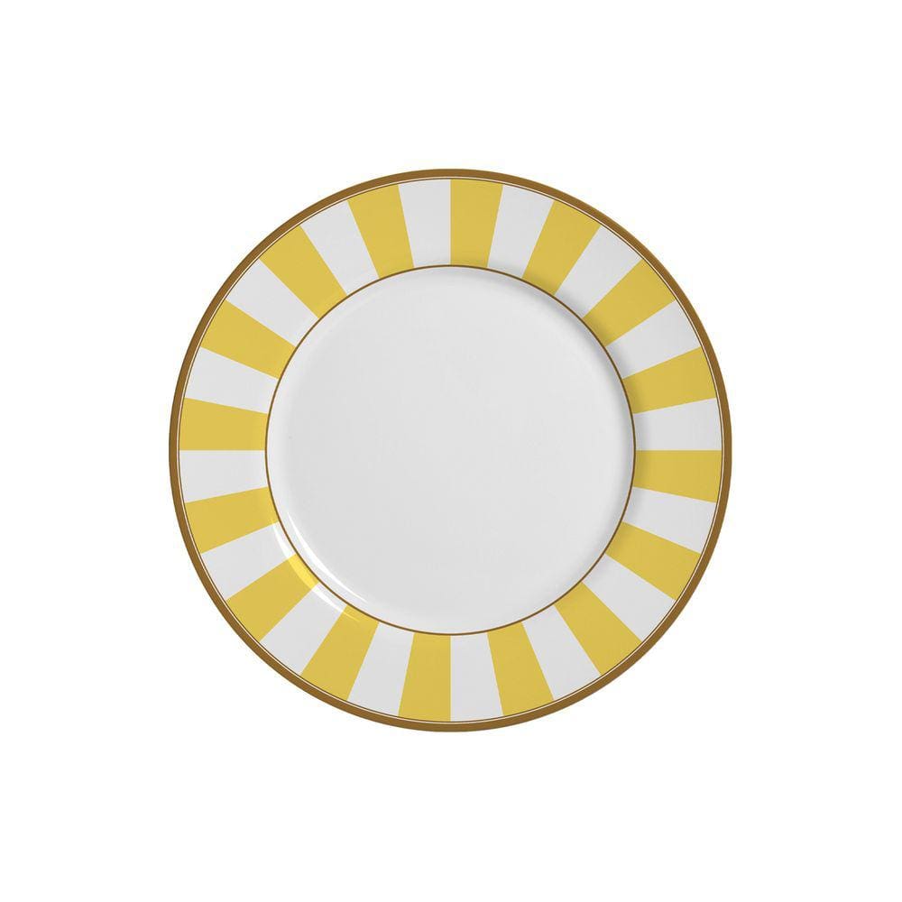 Prato Sobremesa Stripe Amarelo Alleanza 6 un