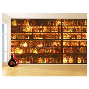Papel De Parede Bebidas Parede 3D Bar Destilados 3,5M Al267