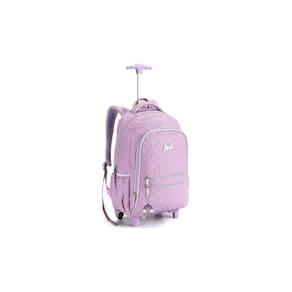 Mochila Escolar De Rodas E Costas 2Em1 Arco Íris Lilás