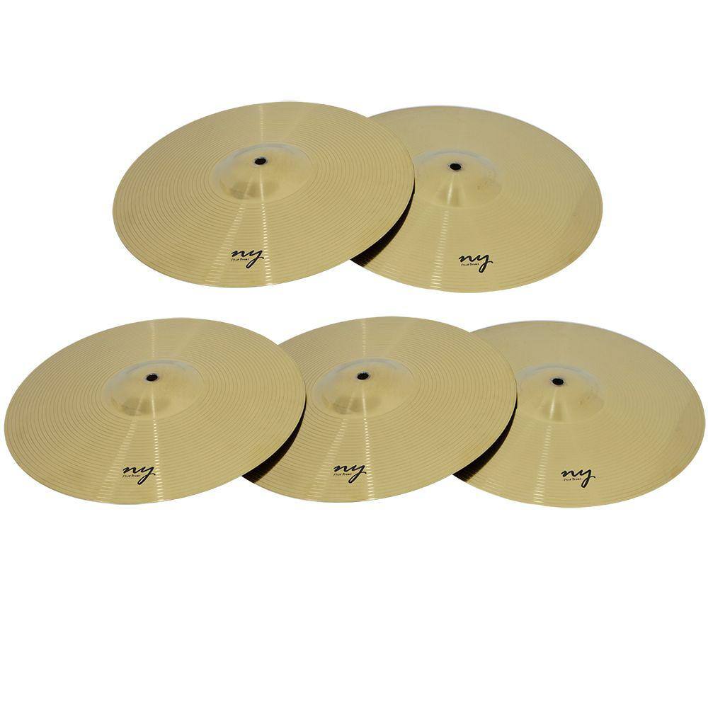 Kit 5 Pratos de Condução para Bateria 20” Liga de Aço New York