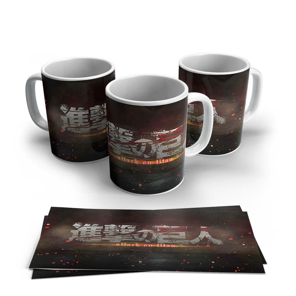 Caneca de Porcelana Attack on Titan modelo 17