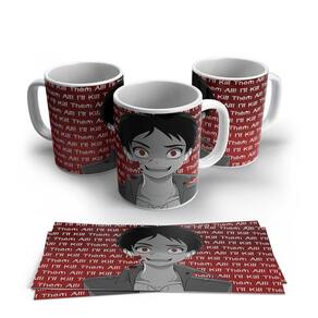 Caneca de Porcelana Attack on Titan modelo 21
