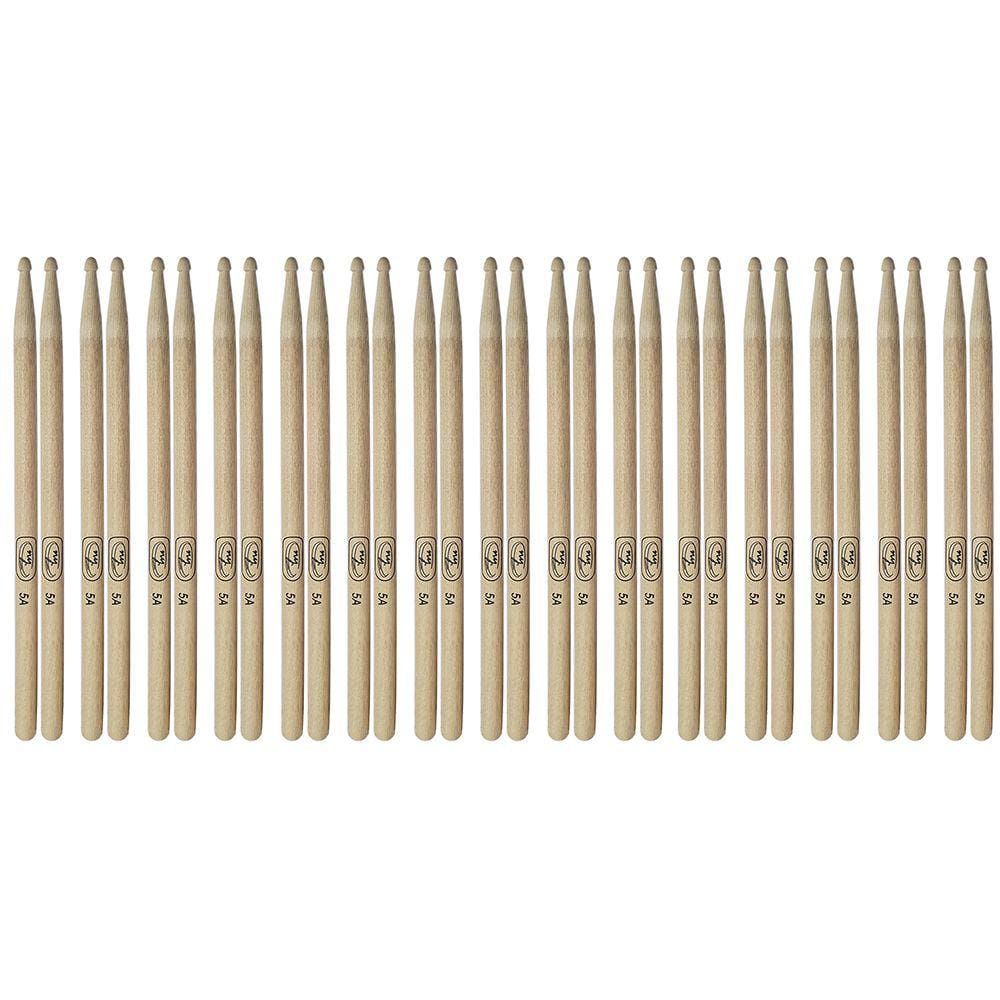 Kit com 15 Pares de Baquetas para Bateria Hickory 5A New York