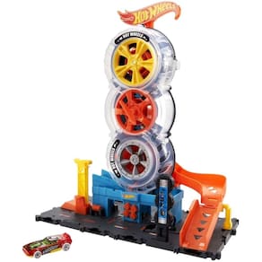 Pista Hot Wheels City Super Loja De Pneus