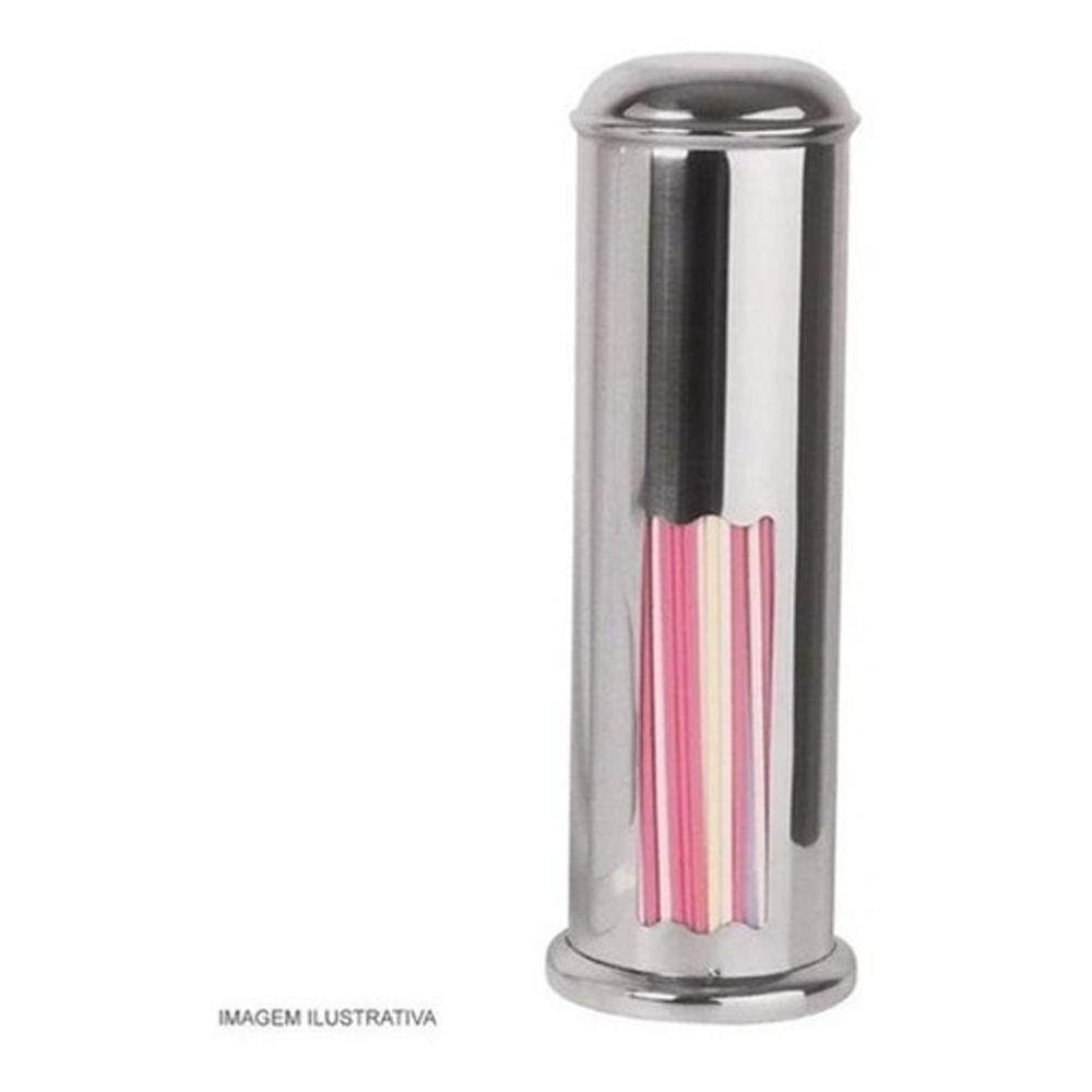 Porta Canudos Em Aço Inox - Metal Globo