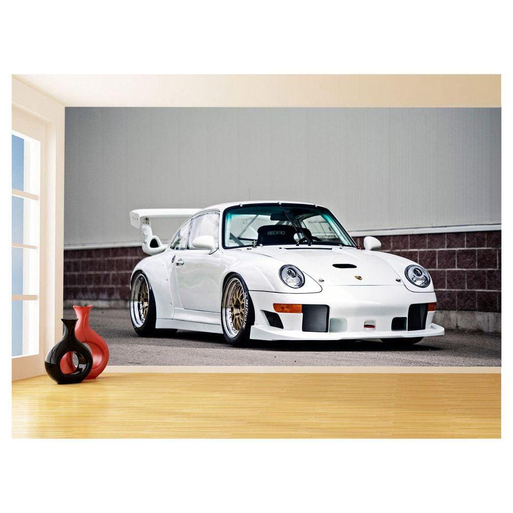 Papel De Parede 3D Carro Cássico Porsche 911 Rwb 3,5M Cxr71