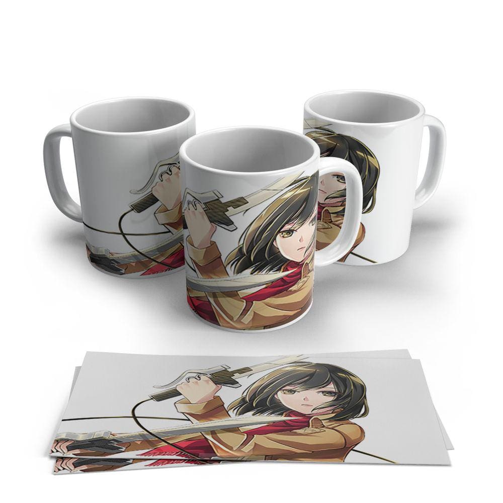 Caneca de Porcelana Attack on Titan modelo 24