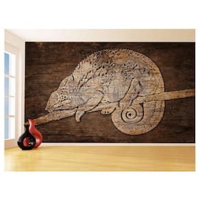 Papel De Parede 3D Animais Pop Art Camaleão Pet 3,5M Pxa22