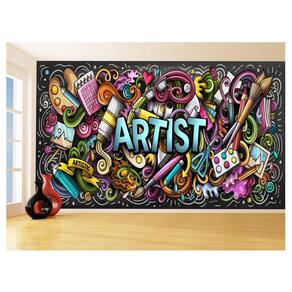 Papel De Parede 3D Arte Artist Pintura Desenho 3,5M Tra121