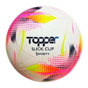 Bola Campo Topper Slick Cup Branco Rosa