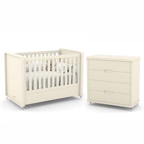 Jogo de Quarto Infantil Tutto New com Berço e Cômoda 4 Gavetas - Matic Móveis