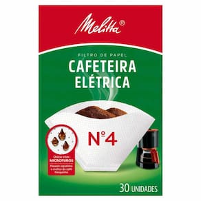 Kit 10un Filtro de Papel p/ Cafeteira Elétrica N.4 Melitta