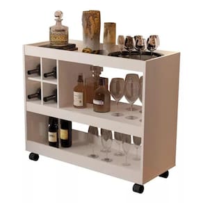 Aparador De Bar Pérola - 75x37x90 Cm - Alto Luxo