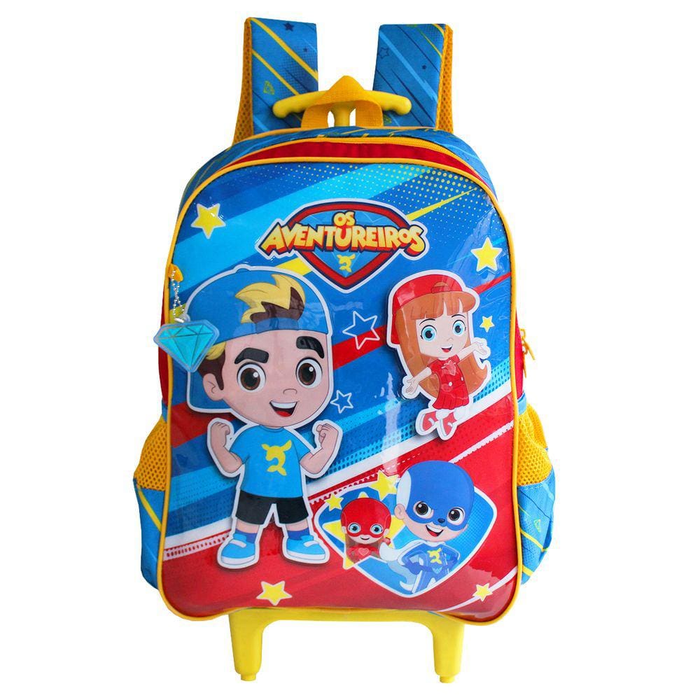 Kit Conjunto Mochila Escolar Infantil Luccas Neto Rodinhas