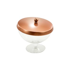 Bomboniere Rosé Gold Baleiro Potiche Redondo Tampa Cobre