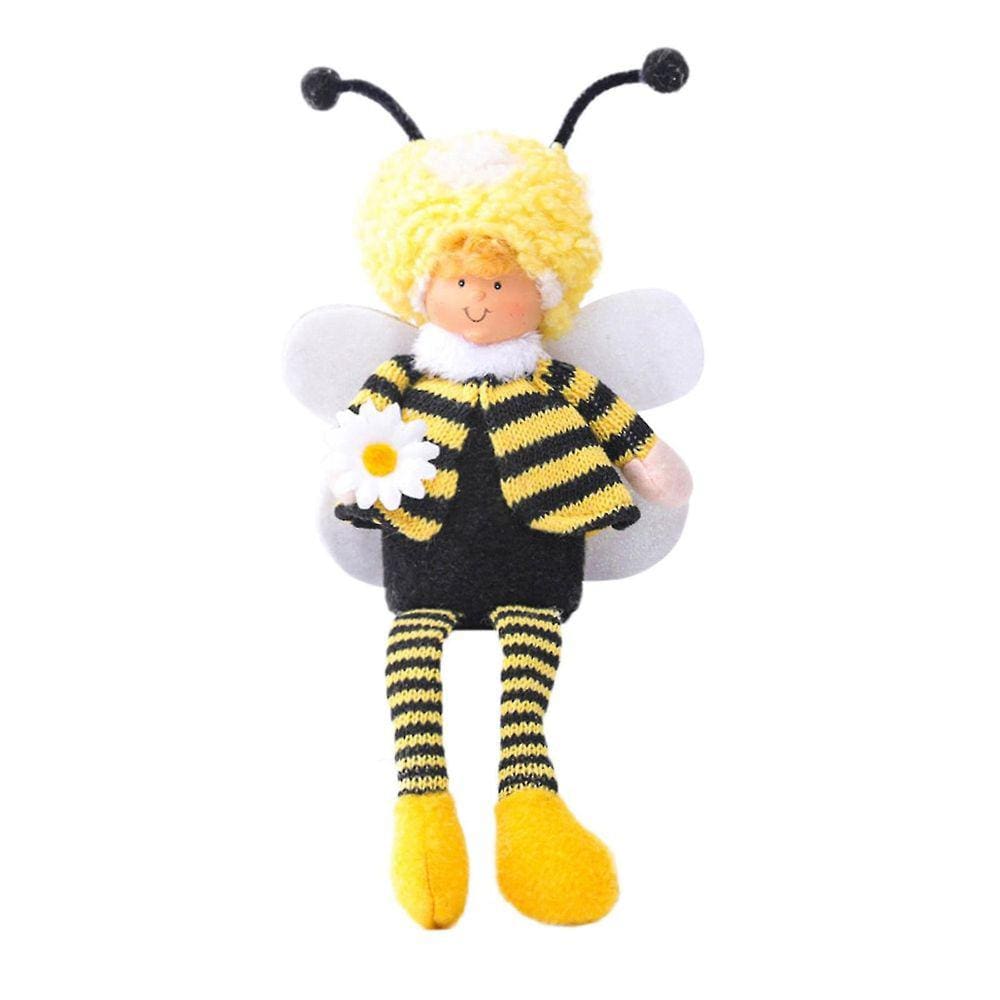 Malha de perna longa Wool Bee Shape Doll Ornaments Bee Festival