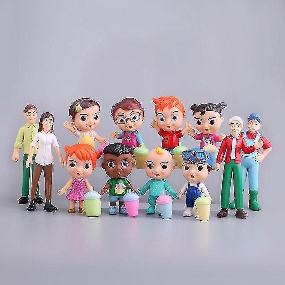 12pcs cocomelão mini figuras enfeites de mesa brinquedo