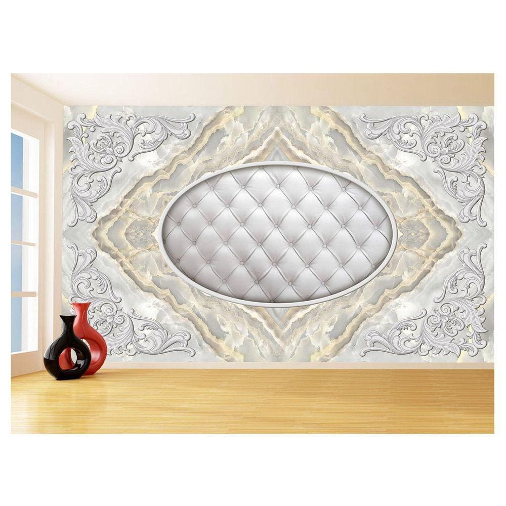 Papel De Parede 3D Floral Textura Sala Flores 3,5M Xfl333
