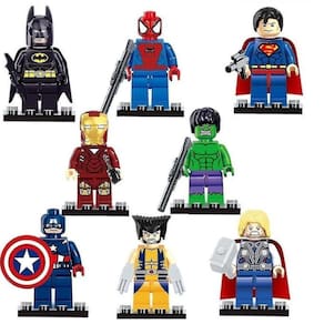 Super-herói Set Pequenas Partículas Montadas Building Block Toys