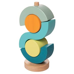 Manhattan Toy Boom Shock-A-Locka Brinquedo de empilhamento de madeira para T