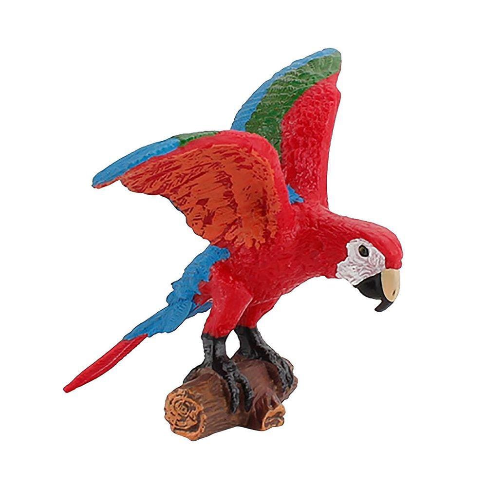 Estatuetas modelo Bird Static Macaws Parrot para coleção edu