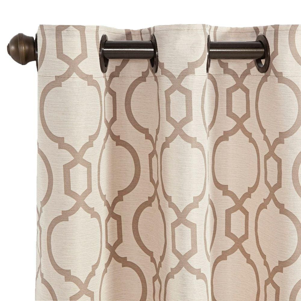 Cortina Rústica Capri Estampada 2,70 m x 1,60 m - Bege