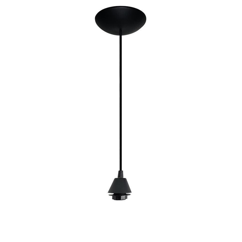 Cabo Fio Pendente Iluminação Moderna 1 Metro Com Rosca Preto