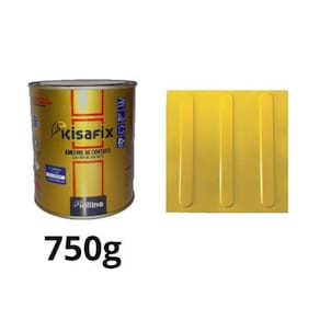 10 Pisos Tátil Direcional Amarelo Pvc 25X25 + 1 Cola 750