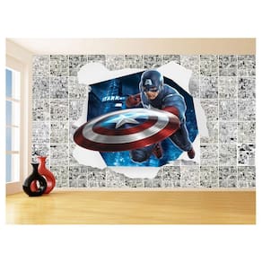 Papel De Parede 3D Heróis Página Quadrinhos Hq 3,5M Nhma164