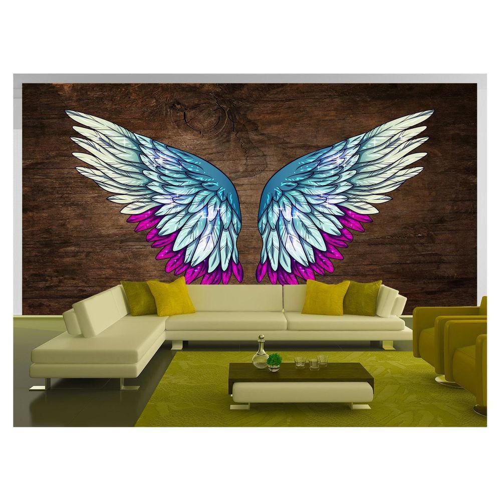 Papel De Parede 3D Arte Asas Selfie Insta Cores 3,5M Tra233