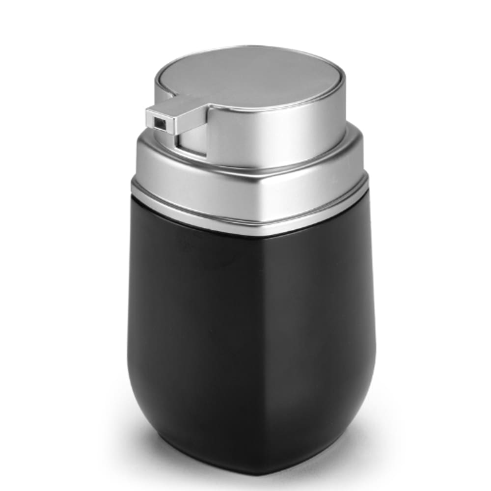 Porta Sabonete Líquido Conceito 420ml Preto e Prata  Arthi
