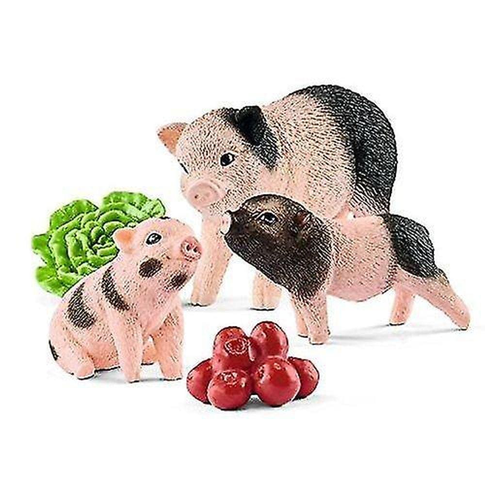 Fazendas de formigas miniatura porco mãe e leitões 5 peças
