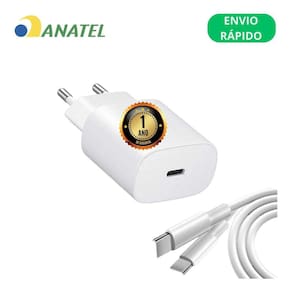 Carregador Turbo Samsung - Kit cabo + base - Anatel