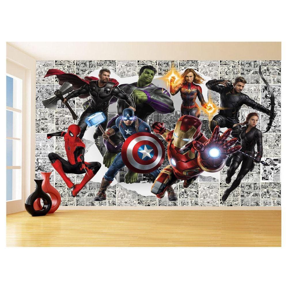 Papel De Parede 3D Heróis Página Quadrinhos Hq 3,5M Nhma228